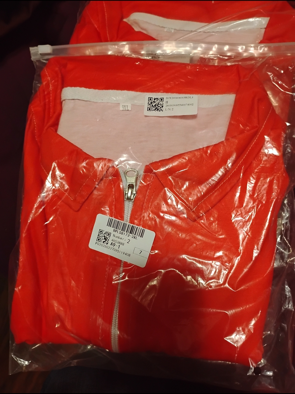 Men’s Red Zip-Front Dress Shirt Jacket